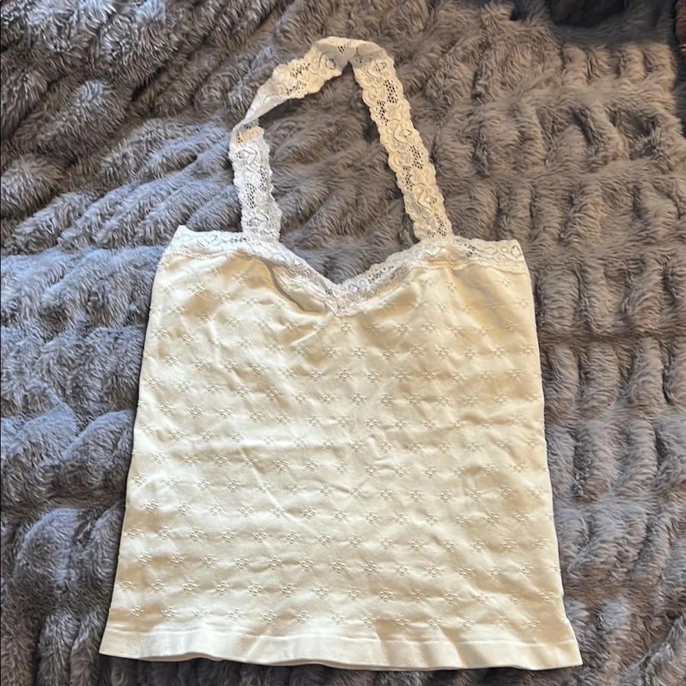 NWOT Free People Eyelet Seamless Halter Top - Picture 1 of 3